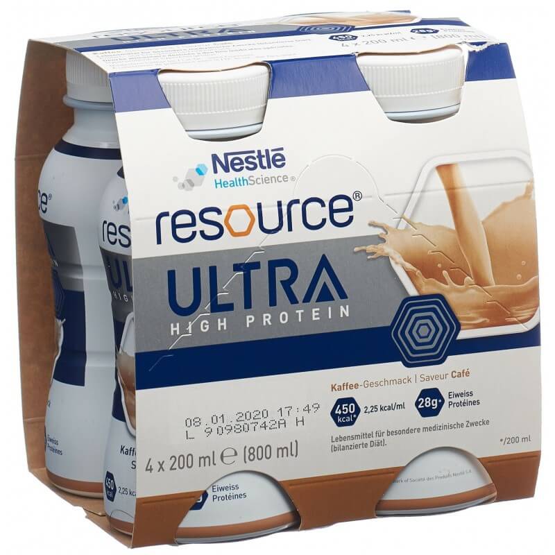 Nestlé Resource Ultra High Protein Kaffee (4x200ml)