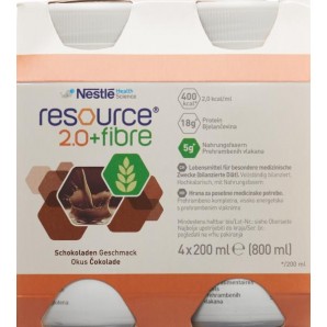 Nestlé Resource 2.0 Fibre Drink Schokolade (4x200ml)