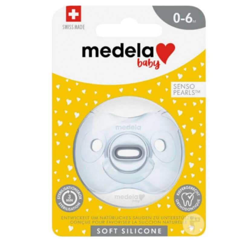 Medela Baby Schnuller Soft Silicone Unisex 0-6 Monate Blau (1 Stk)
