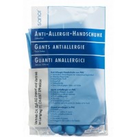 Sanor Anti Allergie Handschuhe PVC Small blau (1 Paar)
