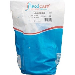 Flexicare Urinbeutel 500ml 7cm Ablauf Rücklaufventil (10 Stk)