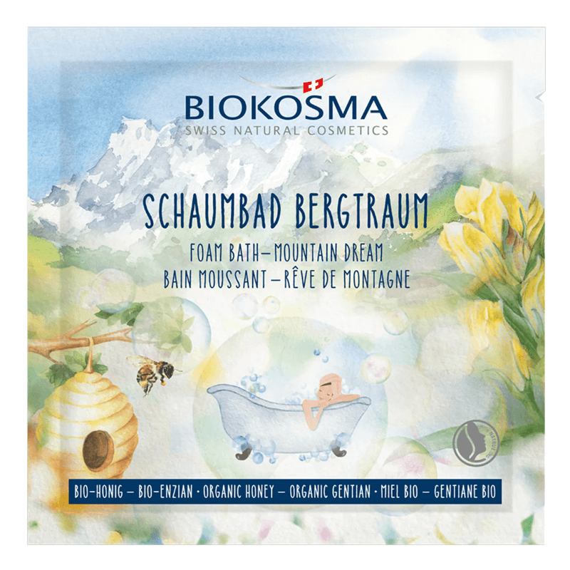 BIOKOSMA Schaumbad Bergtraum Bio-Honig & Bio-Enzian (25ml)