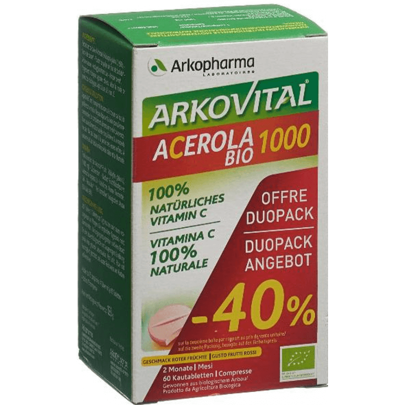 ARKOVITAL Acerola 1000 Tabletten Bio (2x30 Stk)