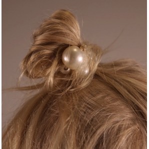 CORINNE Haargummi Hair Tie Big Pearls Vintage cream (1 Stk)