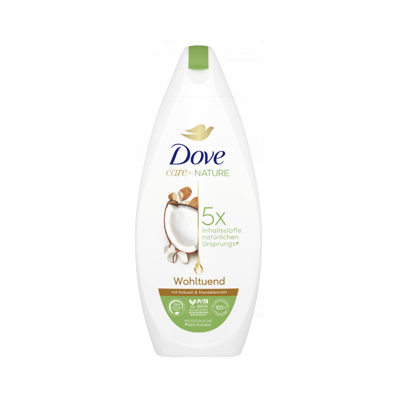 Dove Care by Nature Pflegedusche Wohltuend Kokosöl & Mandelextrakt (225ml)