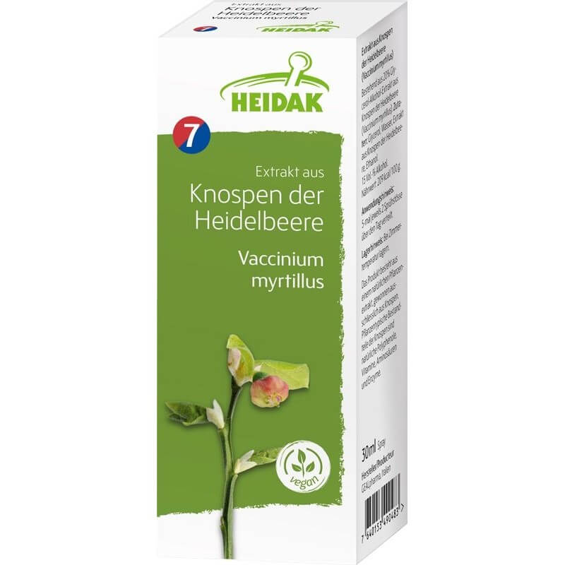 HEIDAK Knospe Heidelbeere Vaccinium myrtillus Glycerin Mazerat (30ml)