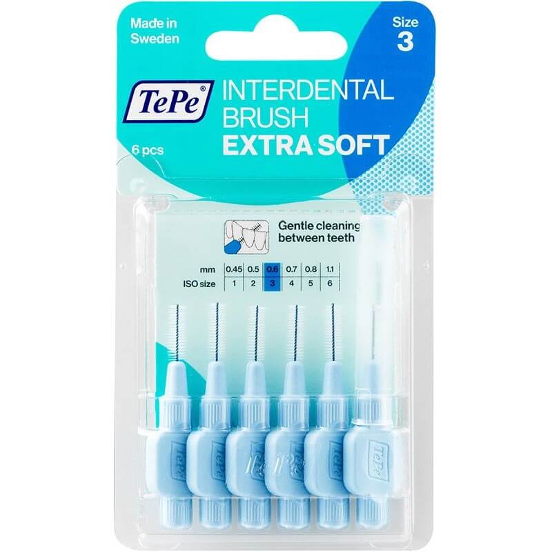 TePe Interdental Brush 0.6mm Extra Soft blau (6 Stk)