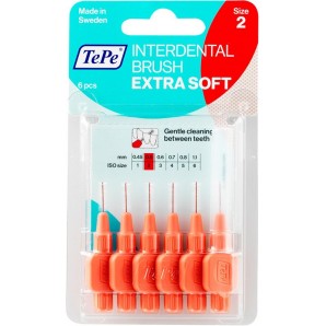 TePe Interdental Brush 0.45mm Extra Soft orange (6 Stk)