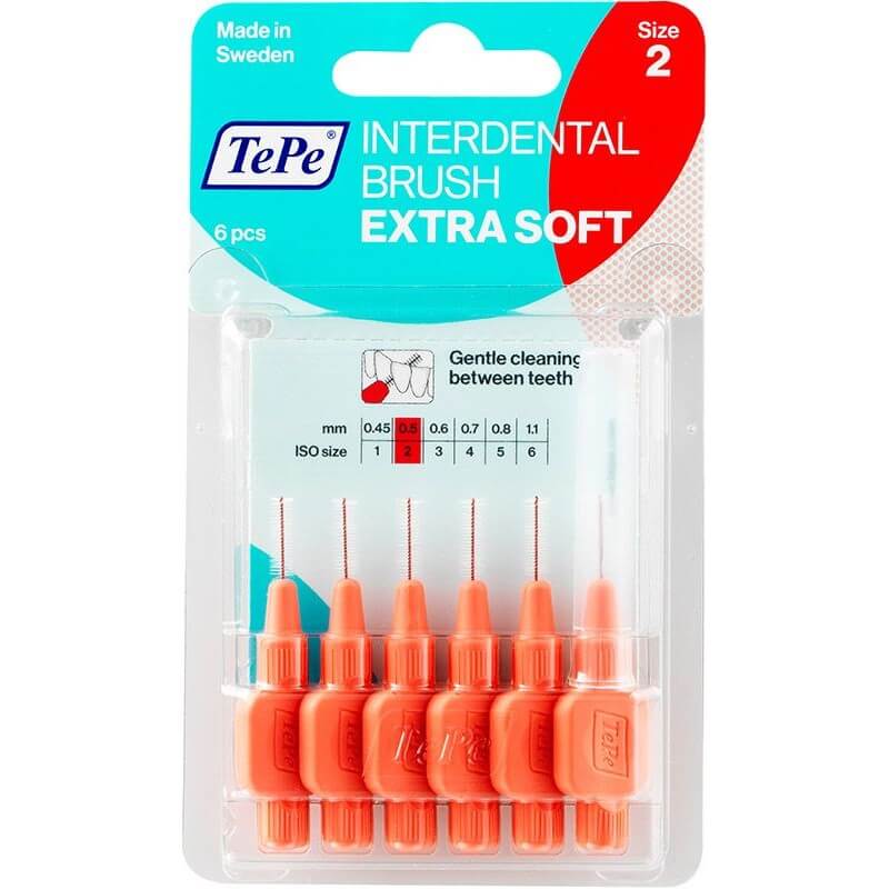 TePe Interdental Brush 0.45mm Extra Soft orange (6 Stk)