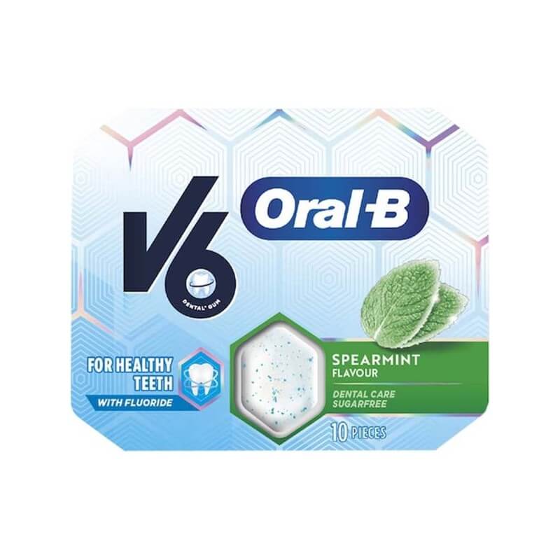 V6 Oral-B Kaugummi Spearmint Blister (10 Stk)