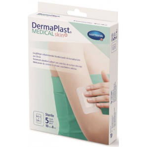 DermaPlast Medical skin+ Vliesverband 10x8cm (5 Stk)