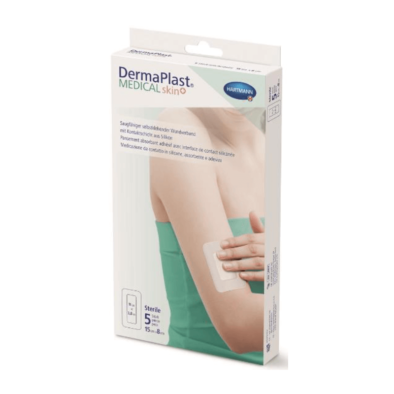 DermaPlast Medical skin+ Vliesverband 15x8cm (5 Stk)