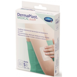DermaPlast Medical skin+ Vliesverband 7.2x5cm (5 Stk)