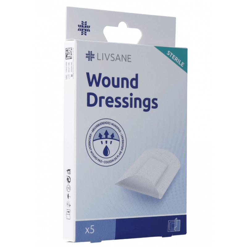 Livsane Sterile Wound Dressings 5x7.5cm (5 Stk)