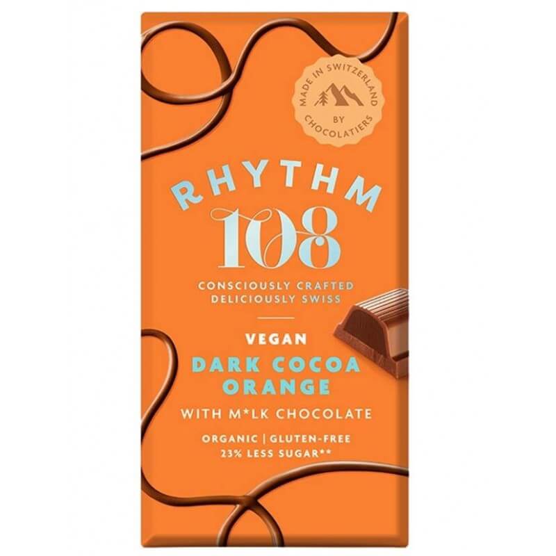 Rhythm108 Dark Cocoa Orange White Milk Chocolate (100g)