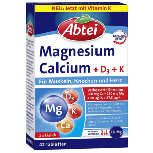 Abtei Magnesium Calcium + D3 + K (42 Stk)