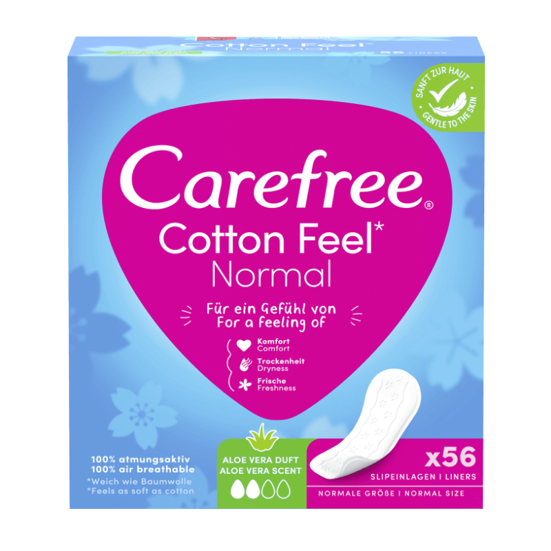 Carefree Cotton Feel Normal Aloe Vera Duft (56 Stk)