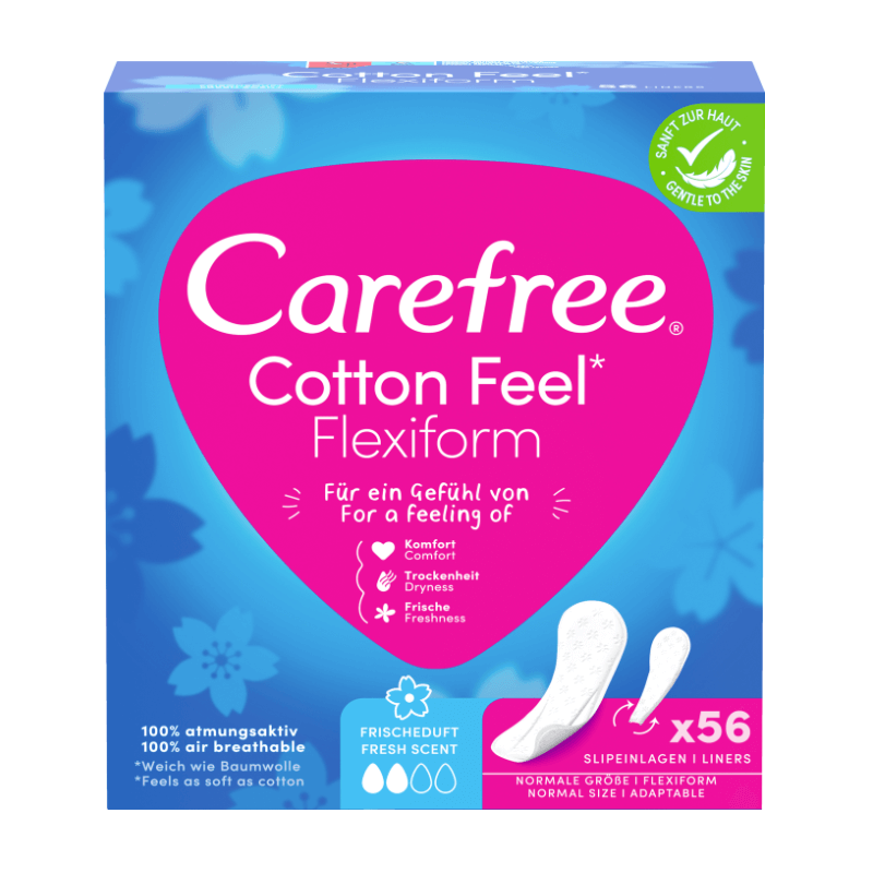 Carefree Cotton Feel Flexiform Frischeduft (56 Stk)
