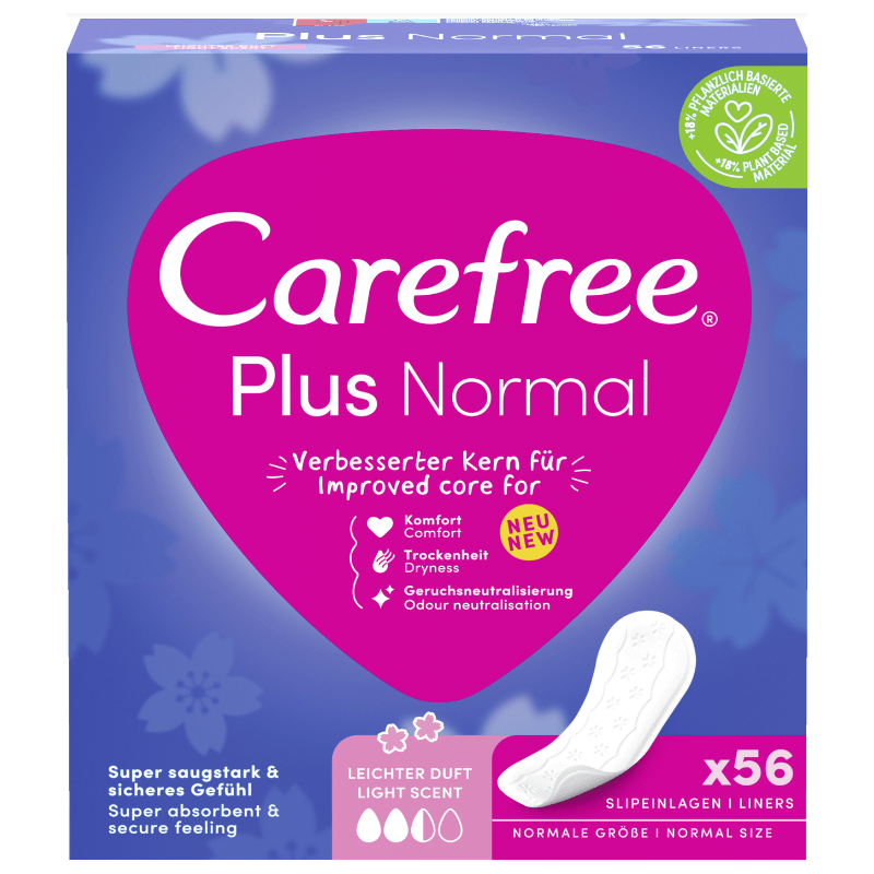 Carefree Plus Normal Leichter Duft (56 Stk)