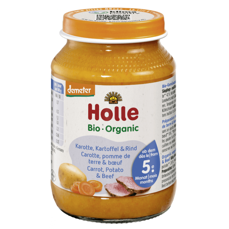 Holle Karotte, Kartoffel & Rind Bio (190g)