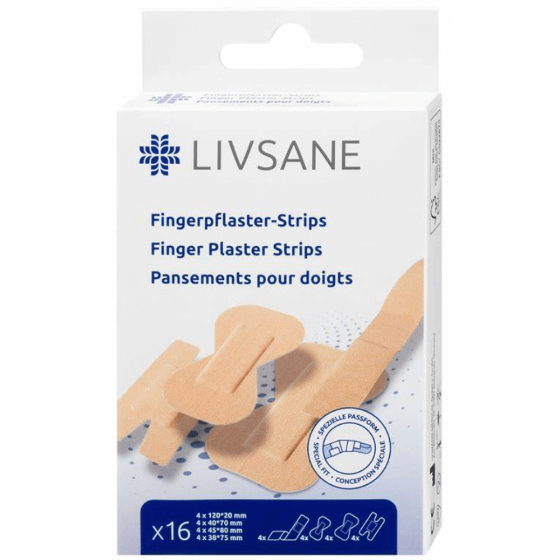 LIVSANE Premium Finger Pflaster-Streif 16 Stk