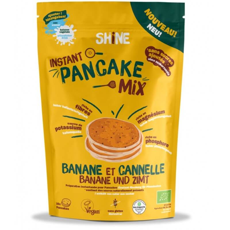 Shine Instant Pancake Mix Banane & Zimt BIO (400g)
