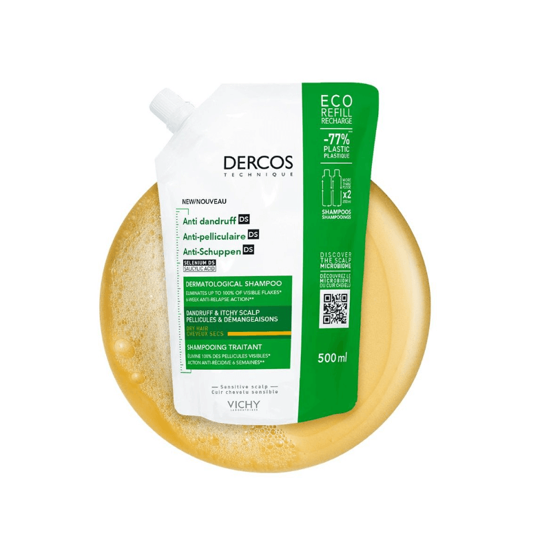 VICHY Dercos Anti-Schuppen DS Shampoo trockenes Haar Refill (500ml)