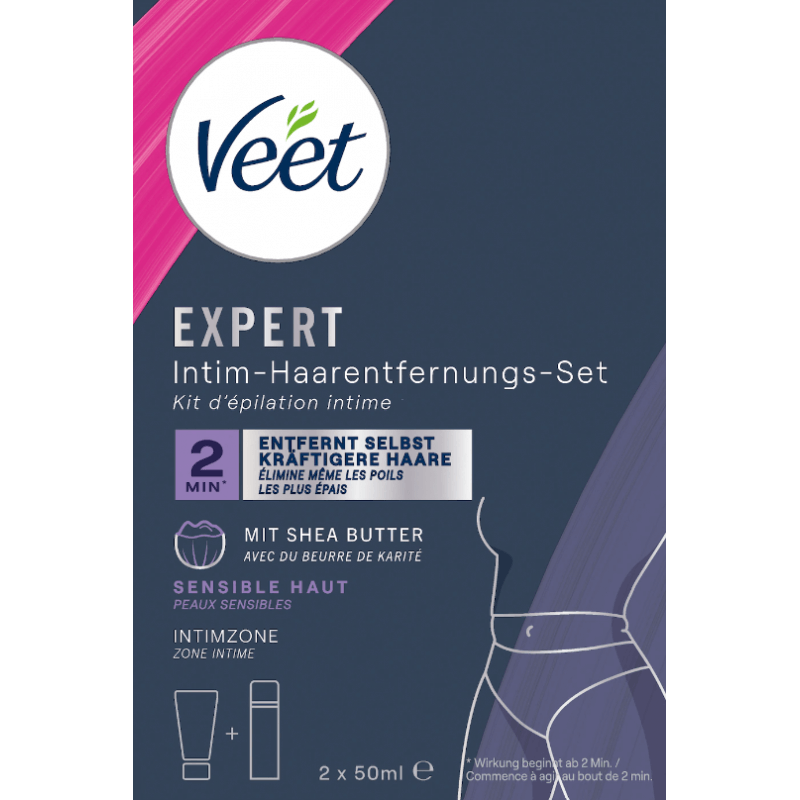 Veet EXPERT Intim-Haarentfernungs-Set (2x50ml)