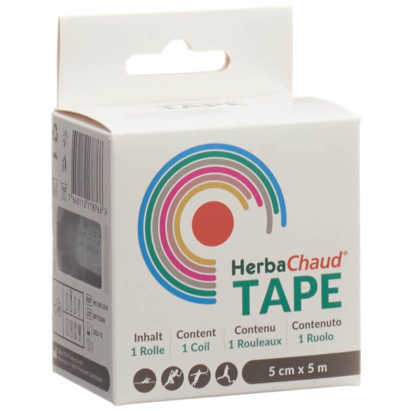 HerbaChaud Tape 5cmx5m schwarz (1 Stk)