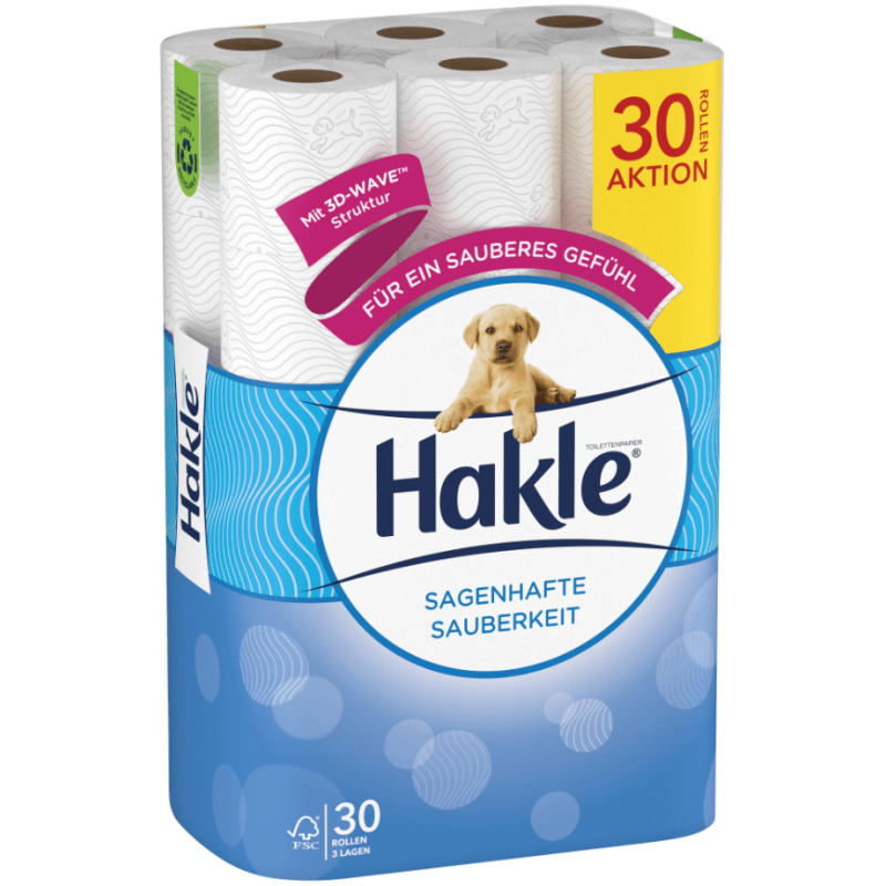Hakle Sagenhafte Sauberkeit Toilettenpapier weiss (30 Stk)