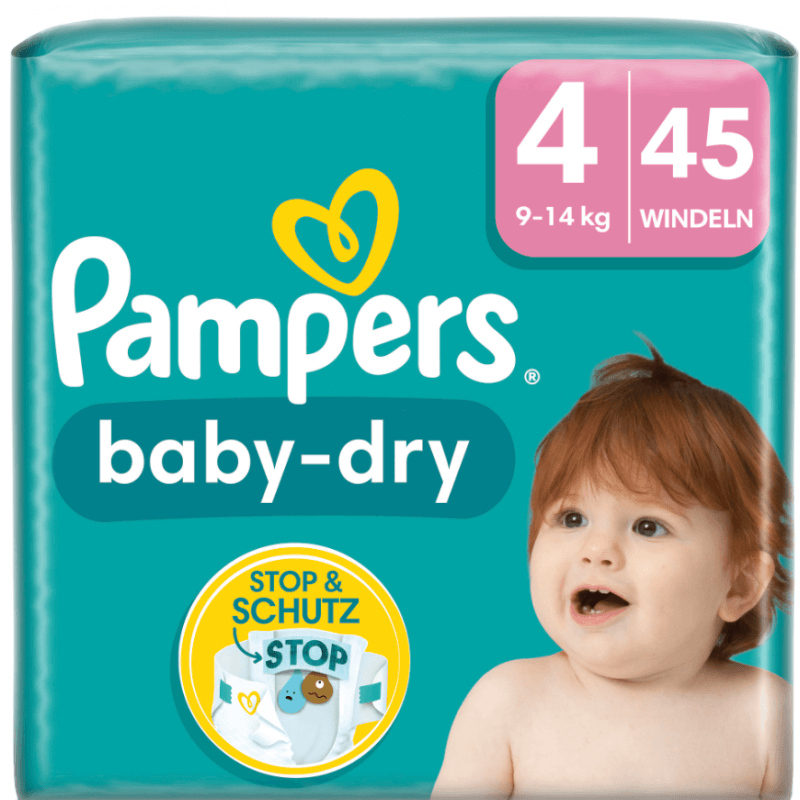 Pampers baby-dry Grösse 4 9-14kg (45 Stk)