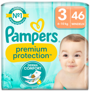 Pampers premium protection size 3 6-10kg (46 pcs)