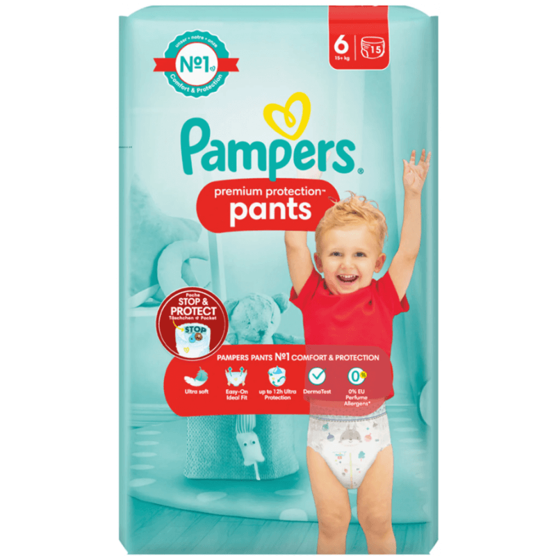 Pampers Premium Protection Pants Gr.6 15+kg Extra Large (15 Stk)