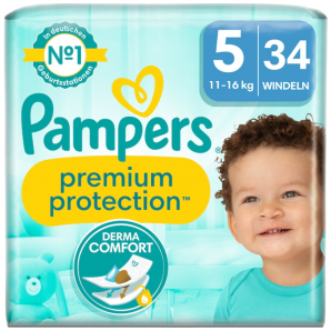 Pampers Premium Protection Nappy Pants, Size 5 (12-17kg) Essential Pack