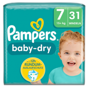 Pampers baby-dry Grösse 7 15+kg (31 Stk)