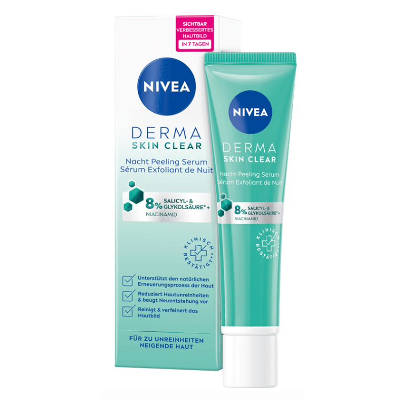 NIVEA Derma Skin Clear Nacht Peeling Serum (40ml)