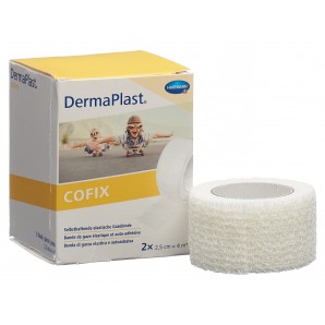 DermaPlast CoFix 2.5cmx4m weiss (2 Stk)