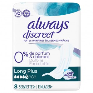 always discreet Inkontinenz Long Plus 0% (8 Stk)