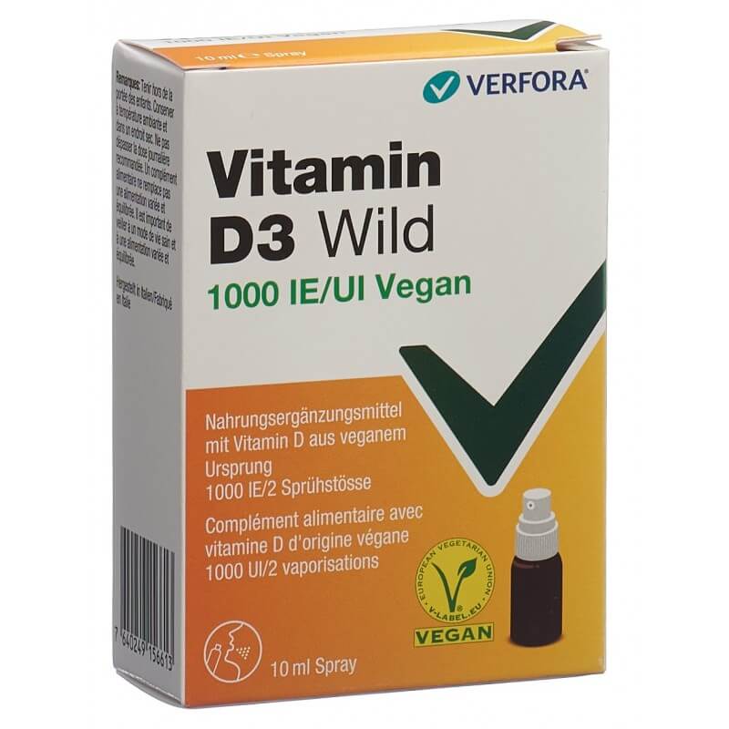VERFORA Vitamin D3 Wild Spray 1000 IE vegan (10ml)