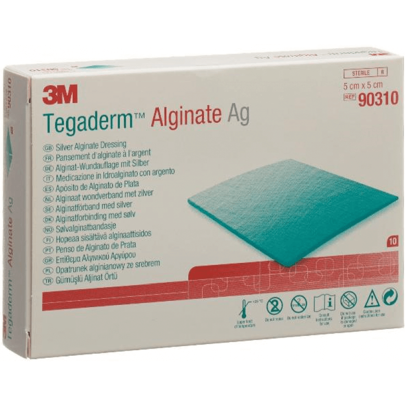 3M Tegaderm Alginate Ag Wundauflage 5x5cm (10 Stk)