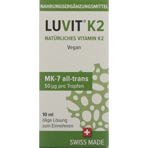 LUVIT K2 Natürliches Vitamin K2 Tropfflasche (10ml)