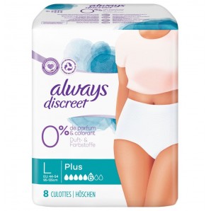 1x Always Discreet Incontinence Pants/Underwear Normal - Large - Pack of 10