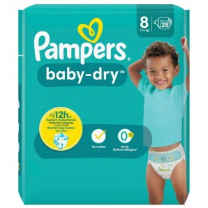 Pampers Baby Dry Gr.8 17+kg Extra Large Sparpack (28 Stk)