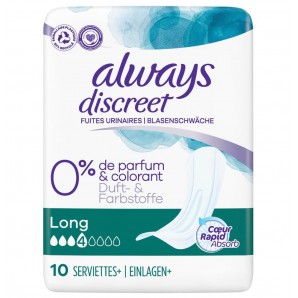 Always Discreet Inkontinenz Long 0% (10 Stk)