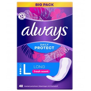 always Fodere per mutande Daily Protect Long Fresh Confezione grande (48 pezzi)