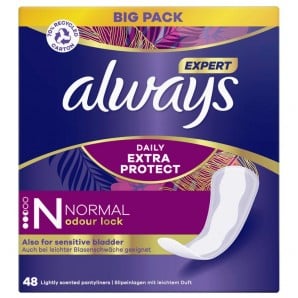 Always Slipeinlagen Expert Daily Protect Normal mit leichtem Duft Big Pack (48 Stk)