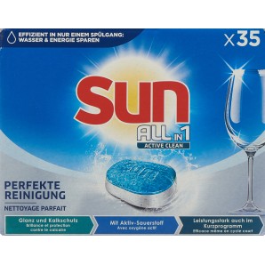 Sun All-in-1 Active Clean Tabs Regular Box (35 Stk)