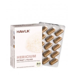HAWLIK Gélules d'extrait + poudre d'Hericium (60 pcs)