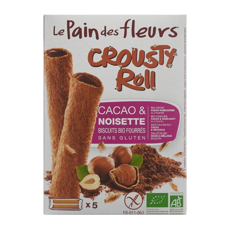 Le Pain des fleurs Blumenbrot Crousty Roll Bio Kekse Kakao-Haselnüsse Glutenfrei (125g)