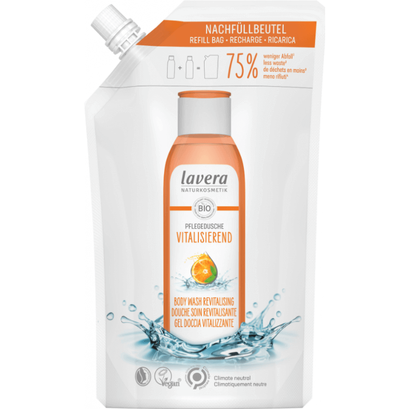 Lavera Pflegedusche Vitalisierend Bio-Orange & Bio-Minze Nachfüllbeutel (500ml)